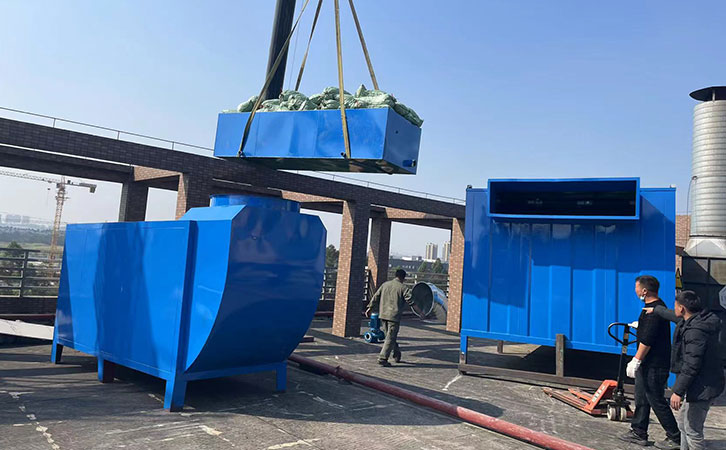 塑料臭氣處理裝置（生物法廢氣處理設備+活性炭吸附器）