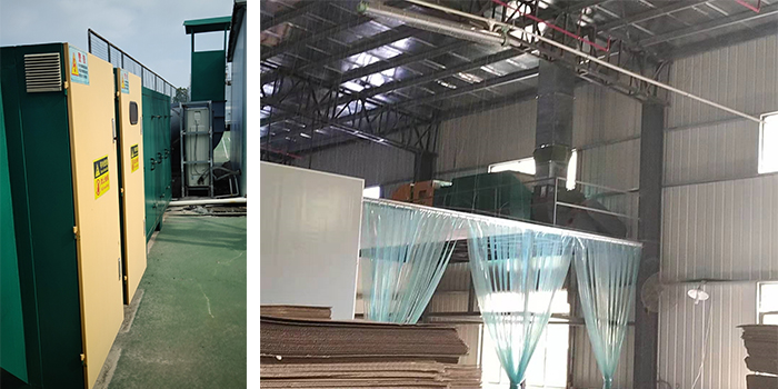 東莞市良紙實(shí)業(yè)有限公司廢氣處理工程案例現(xiàn)場(chǎng)